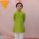 Cotton Kurta Pajama Set for Kids | Green