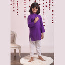 Cotton Kurta Pajama Set for Kids | Violet