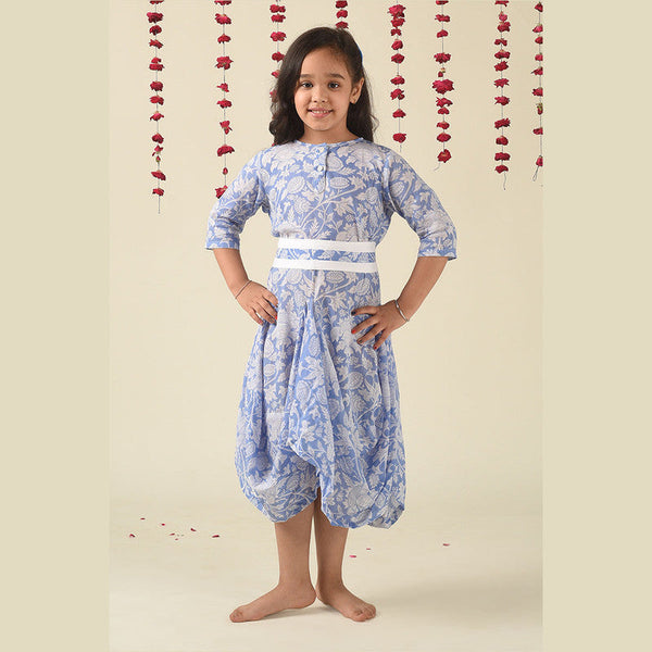 Birthday Dress | Cotton Dress for Girls | Blue