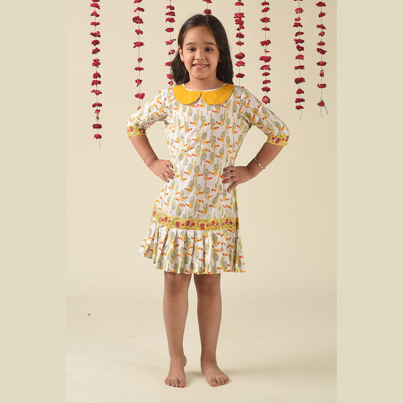 Birthday Dress | Cotton Dress for Girls | Yellow