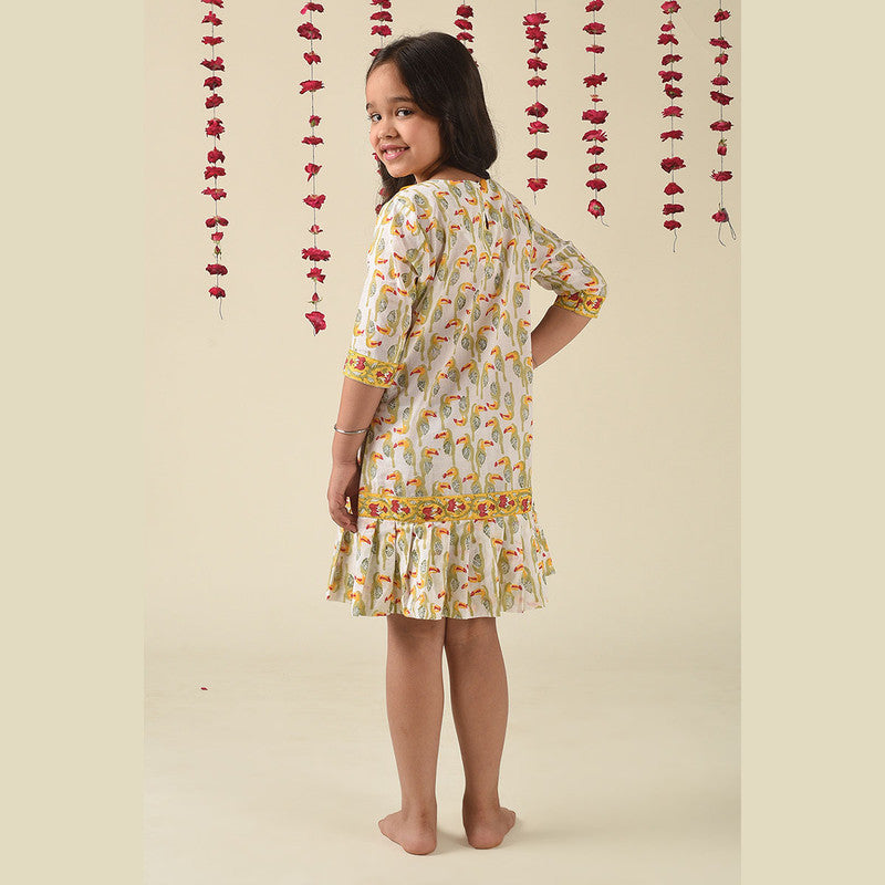 Birthday Dress | Cotton Dress for Girls | Yellow