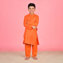 Cotton Kurta Pajama for Boys | Orange