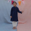 Cotton Kurta Pajama Set for Kids | Navy Blue