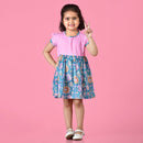 Birthday Dress | Cotton Floral Dress for Girls | Pink & Blue