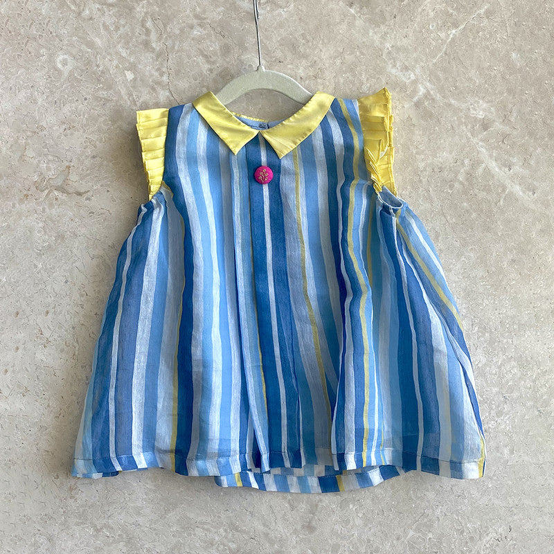 Cotton Silk Top for Girls | Blue