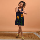 Birthday Dress | Cotton Floral Dress for Kids | Navy Blue