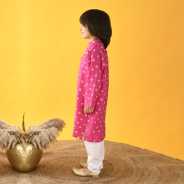 Cotton Kurta Pajama for Boys | Pink