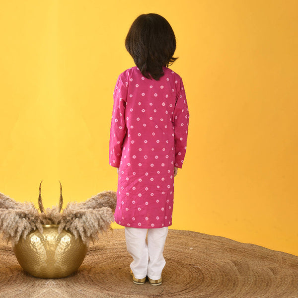 Cotton Kurta Pajama for Boys | Pink