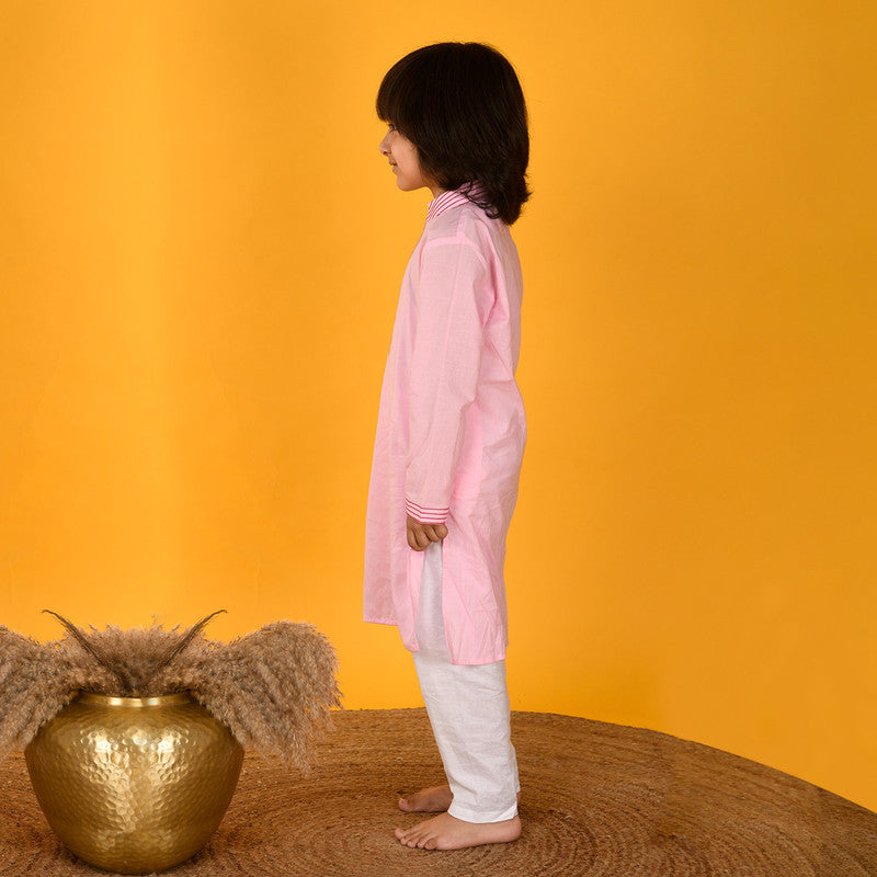 Cotton Kurta Pajama for Boys | Blush Pink