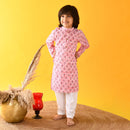 Cotton Kurta Pajama for Kids | Pink