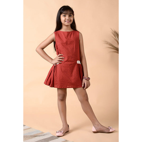 Birthday Dress | Pure Cotton Dress for Girls | Maroon