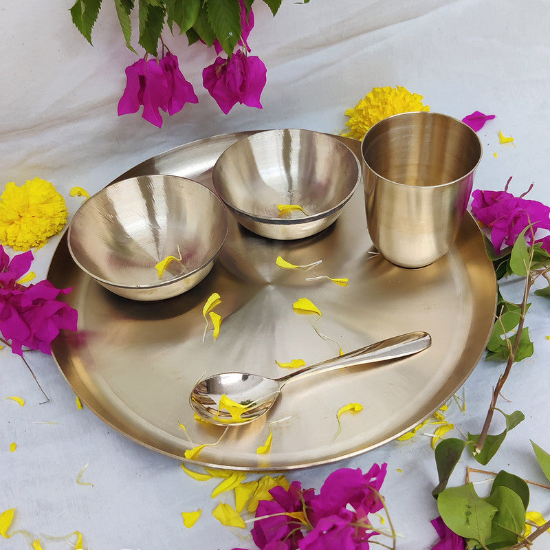 Kansa Dinner Set | Kansa Thali Set | 5 Pieces