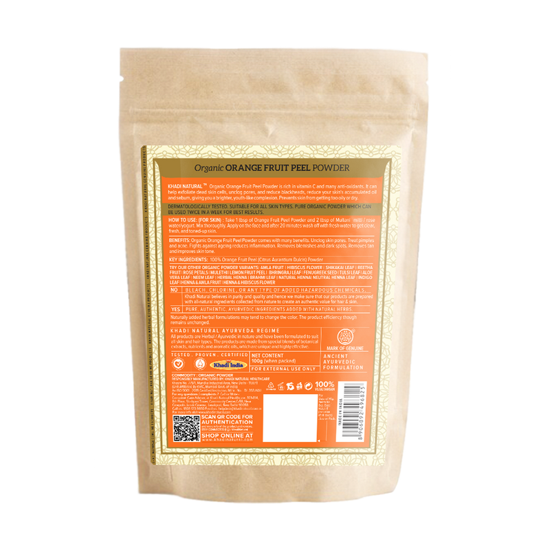 Orange Peel Powder | Detoxifying | Reduces Acne Scars | 100 g | Pack of 2