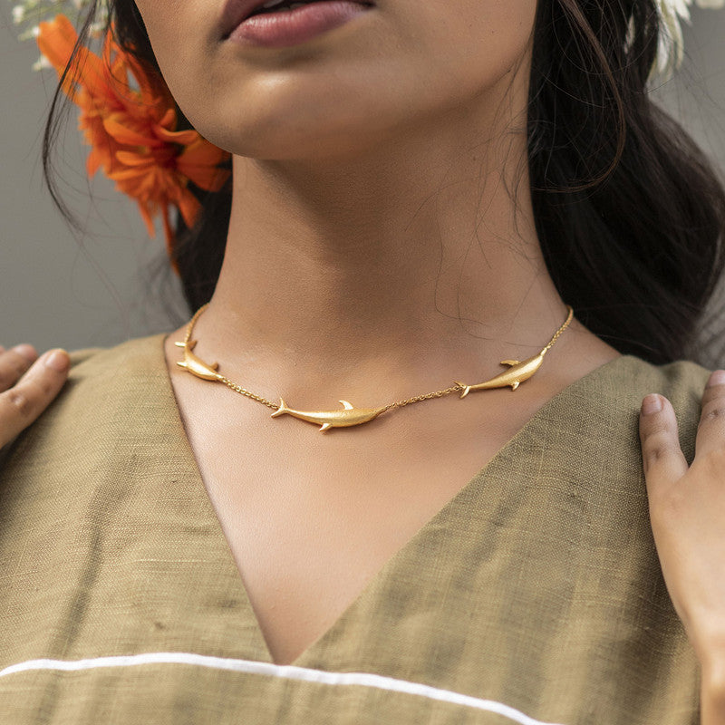 Brass Gold Finish Necklace