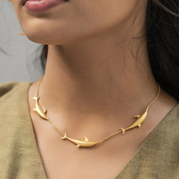 Brass Gold Finish Necklace