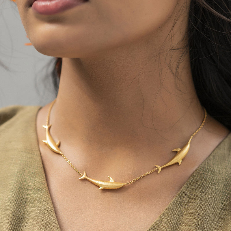 Brass Gold Finish Necklace