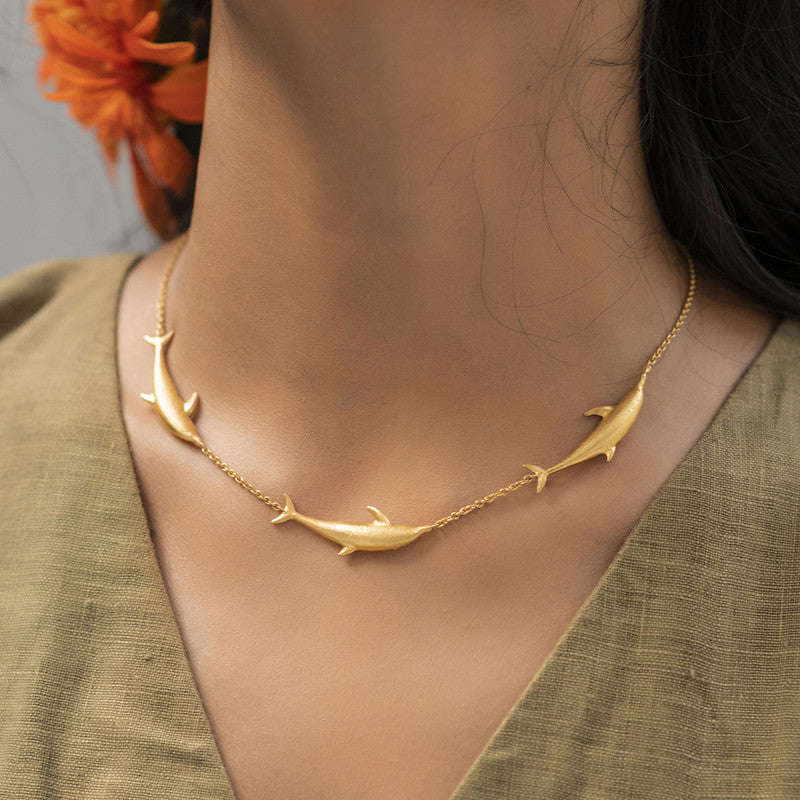 Brass Gold Finish Necklace