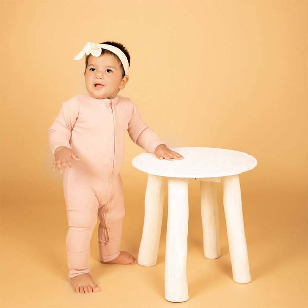 Organic Cotton Zipsuit for Baby | Pink.