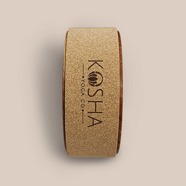 Yoga Accessories | Cork Yoga Wheel | Non-Slip | Brown