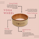 Yoga Accessories | Cork Yoga Wheel | Non-Slip | Brown