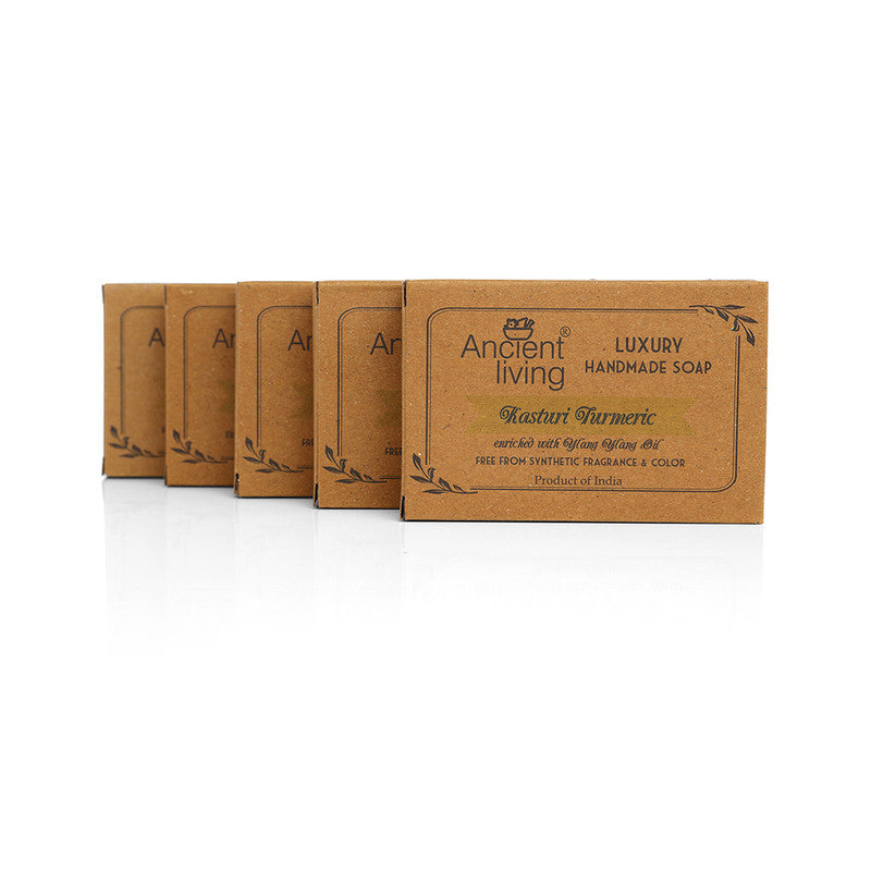 Kasturi Turmeric Soap | 100 g | Pack of 3