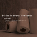 Bamboo Kitchen Roll | Reusable | 20 Sheets