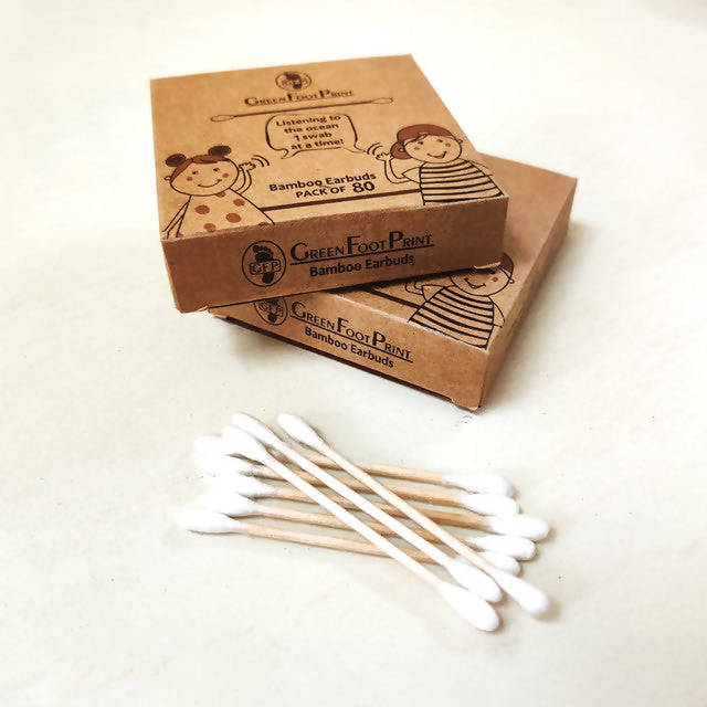 Bamboo Earbuds/ Ear Swabs - Pack Of 80 X 2