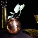 Copper Vase | Round | Hammered Design | One Vase | 5 inches