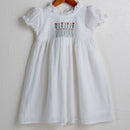 Birthday Dress| Cotton Dress for Girls | Embroidered | White