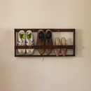 Wooden Shoe Rack | Wall Mounted | Brown