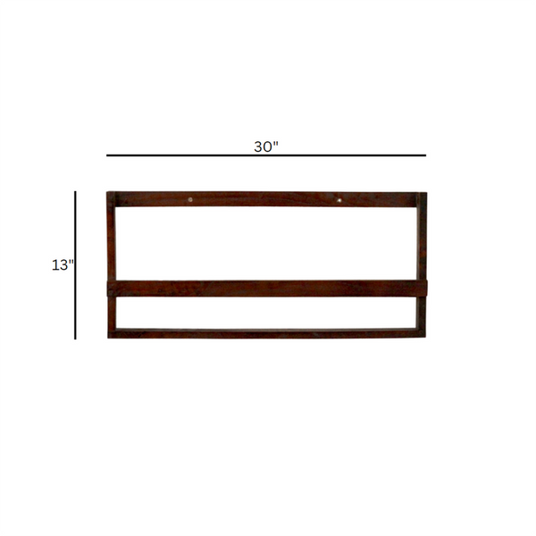 Wooden Shoe Rack | Wall Mounted | Brown