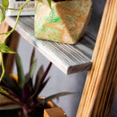 Wooden Ladder Shelf | Book Shelf | Planter Stand | White & Brown.