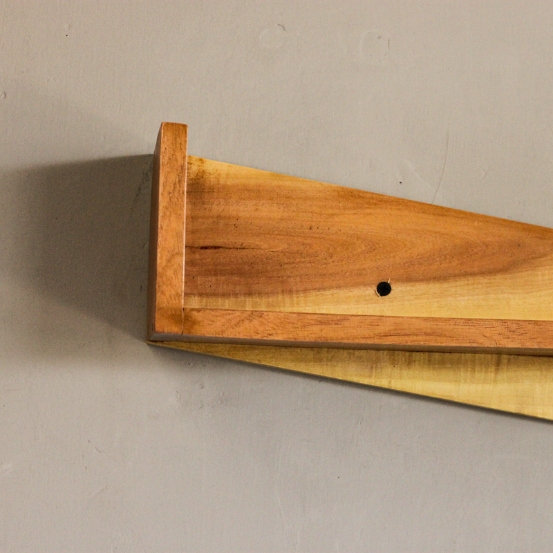 Wooden Wall Shelf | Keychain Holder | Sheesham Wood | Brown