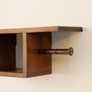 Wooden Shelf | Toilet Paper Holder | Brown