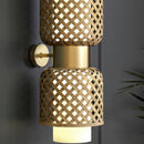 Decorative Wall Lamp | Bamboo & Stainless Steel | Matte Finish | 22 inches