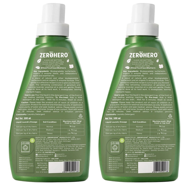 Laundry Detergent | Geranium & Lavender | Plant Based | Pack of 2