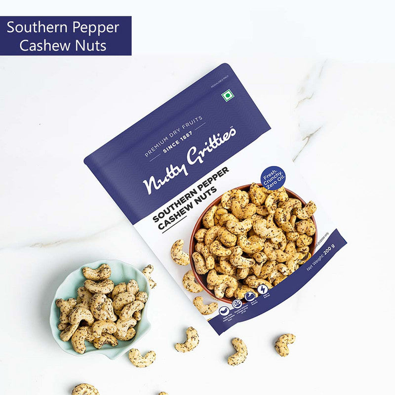 Barbeque Almonds, Thai Chilli Blend & Pepper Cashews Combo | 200 g Each | Set of 3