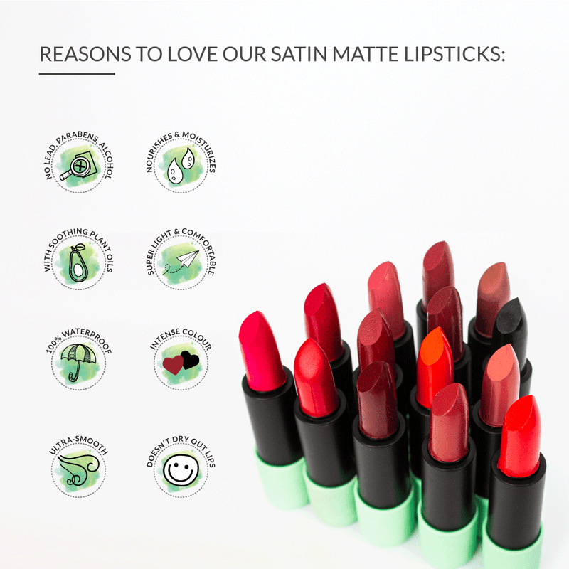 Satin Matte Lipstick | Ultra Comfortable.