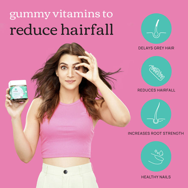 Nyumi Hair Gummies | Reduces Hairfall & Delays Greying | 50 Gummies