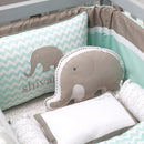 Baby Cot Bedding Set | Organic Cotton | Grey | Set of 6.