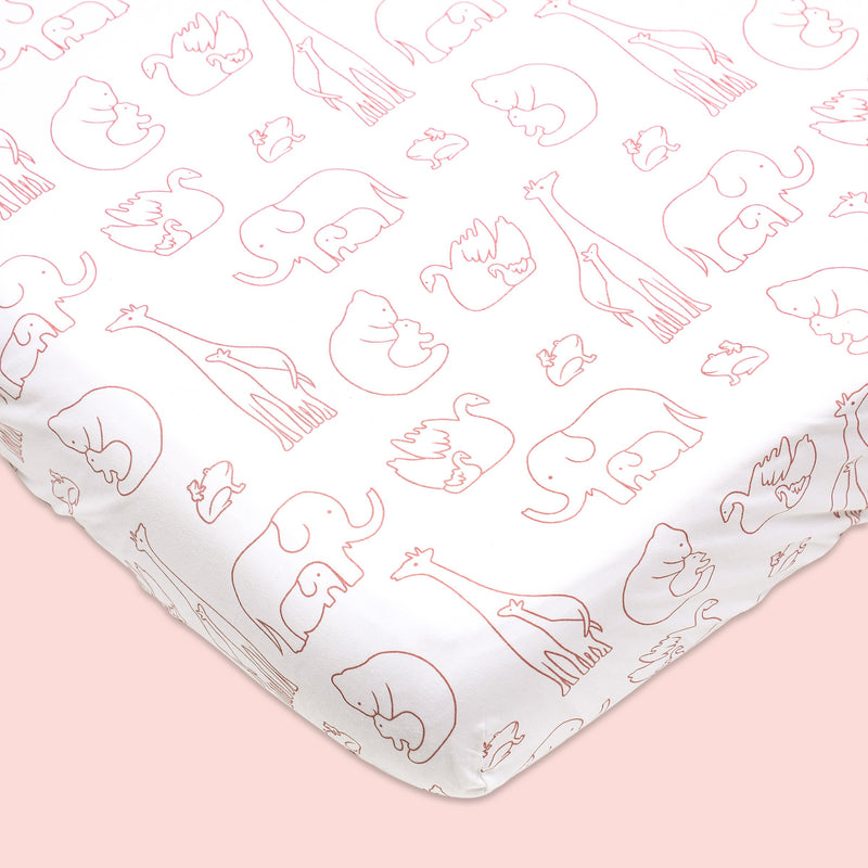 Organic Cotton Fitted Cot Sheet | White.