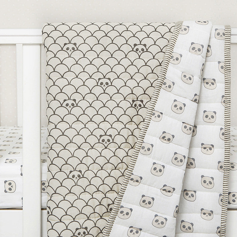 Organic Cotton Baby Quilt | Grey