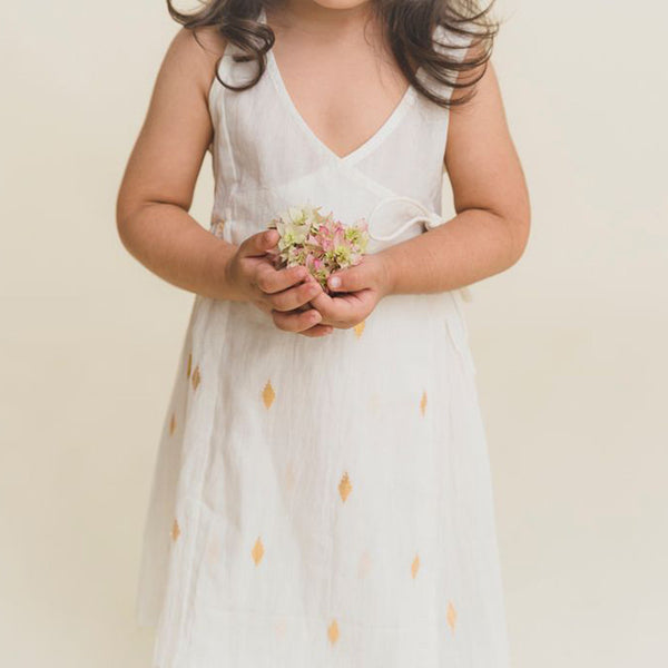 Cotton Dress for Kids | Off White