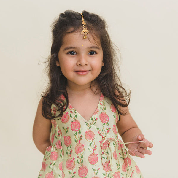 Muslin Cotton Kurta Pajama Set for Kids | Lemon Green