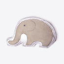 Organic Cotton Baby Cushion | Elephant Shape | Grey.