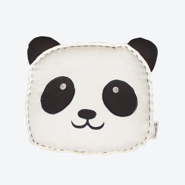 Organic Cotton Baby Cushion | Panda | Grey.