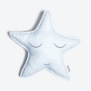 Organic Cotton Baby Cushion | Star Shape | Blue.