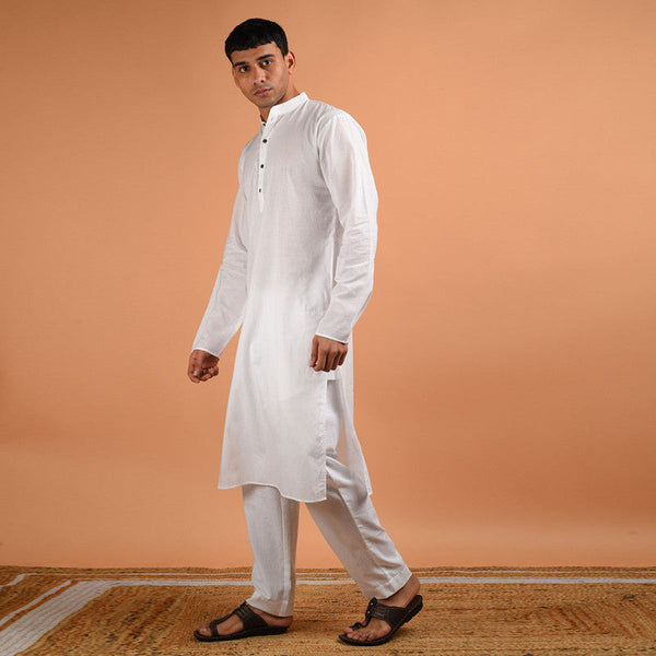 Pure Cotton Kurta For Men | Ivory