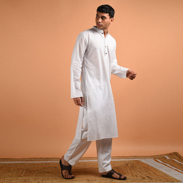 Pure Cotton Kurta For Men | Ivory