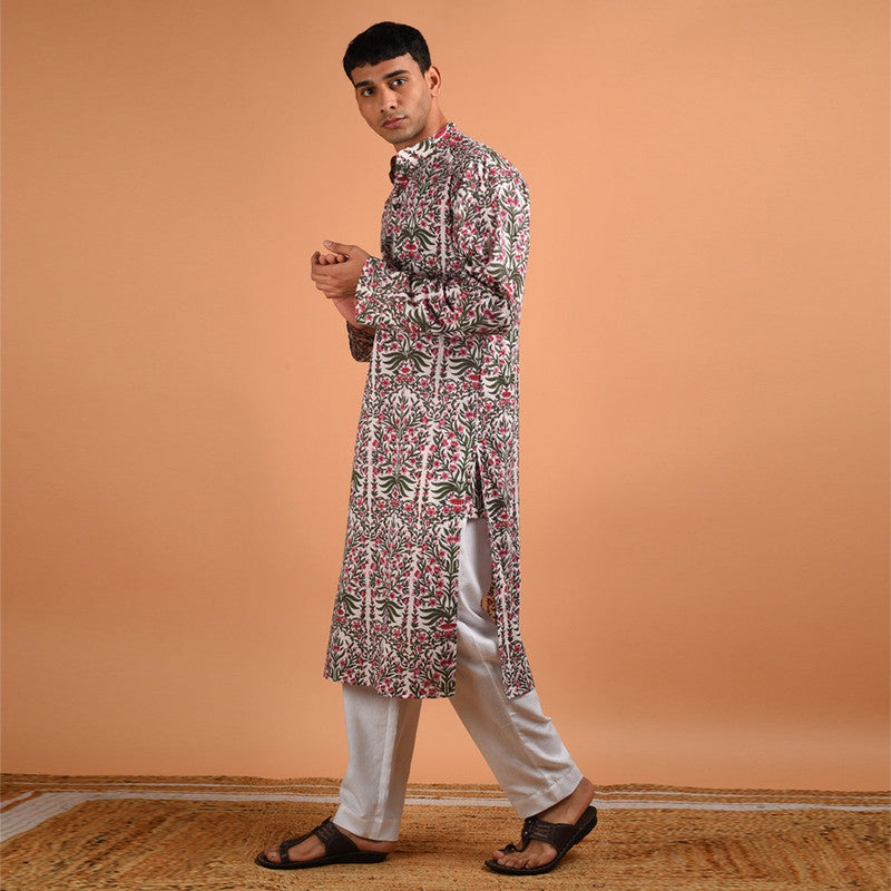 Mehendi Ceremony Dress | Pure Cotton Kurta for Men | Green